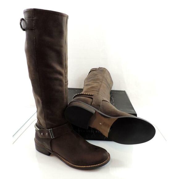 Women's Shoes Steven by Steve Madden Ryley Riding Boots Brown Distressed Size 6 - Picture 8 of 8